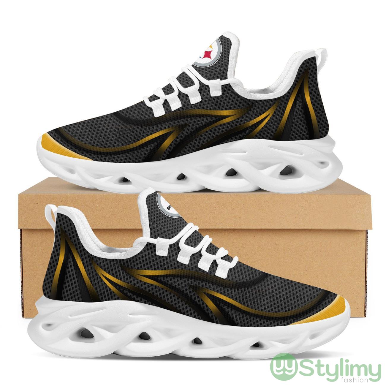 Pittsburgh Steelers Neon Flames Design Trending Max Soul Clunky Sneaker Shoes For Mens Womens 2 Pittsburgh Steelers Neon Flames Design Trending Max Soul Clunky Sneaker Shoes For Mens Womens Product Photo 2