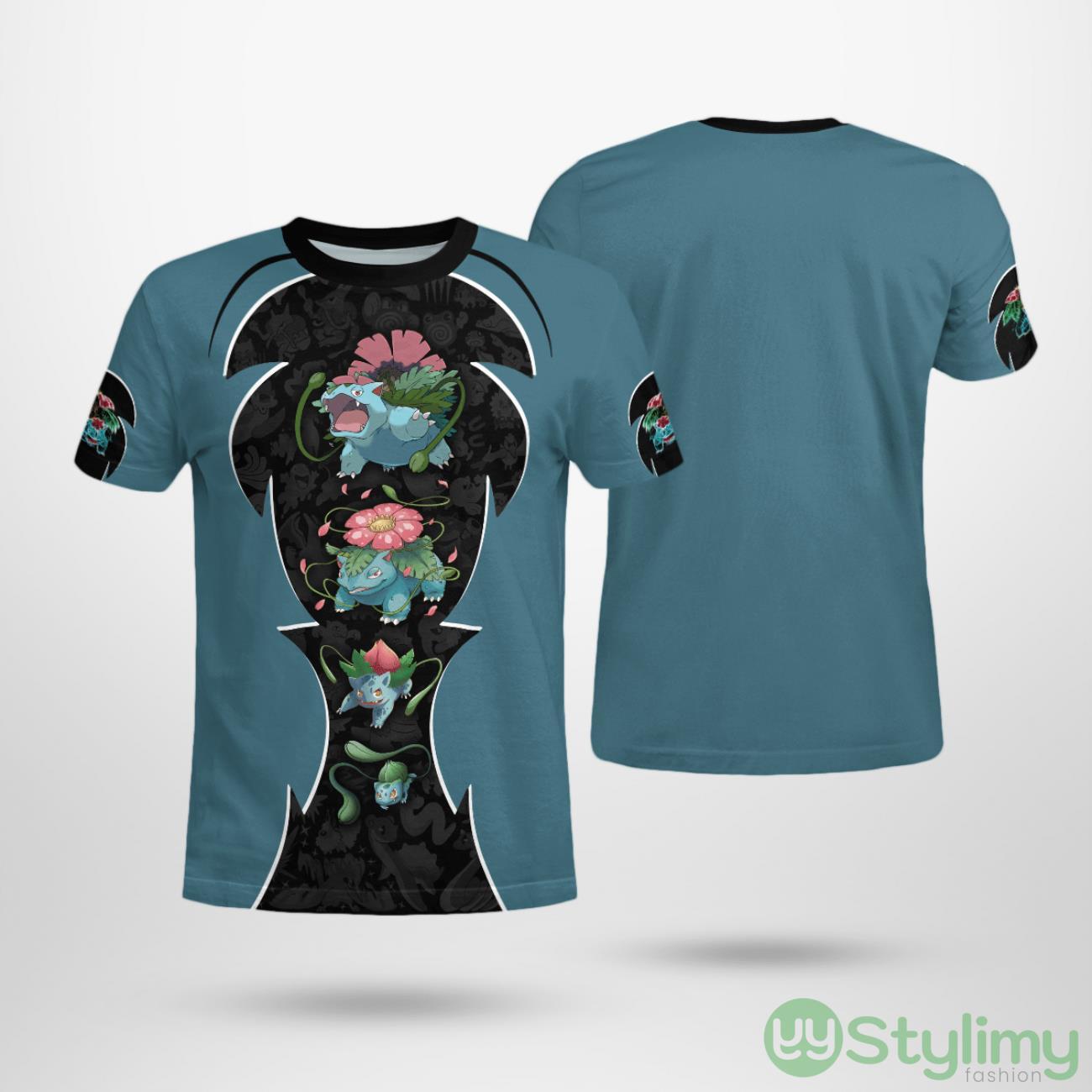 Pokémon Bulbasaur Evolution AOP T-Shirt Unisex For Men And Women 2 Pokémon Bulbasaur Evolution AOP T-Shirt Unisex For Men And Women Product Photo 1