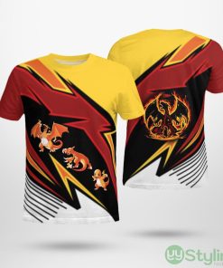 Pokémon Charmander Evolution AOP T-Shirt Unisex For Men And Women Product Photo 1