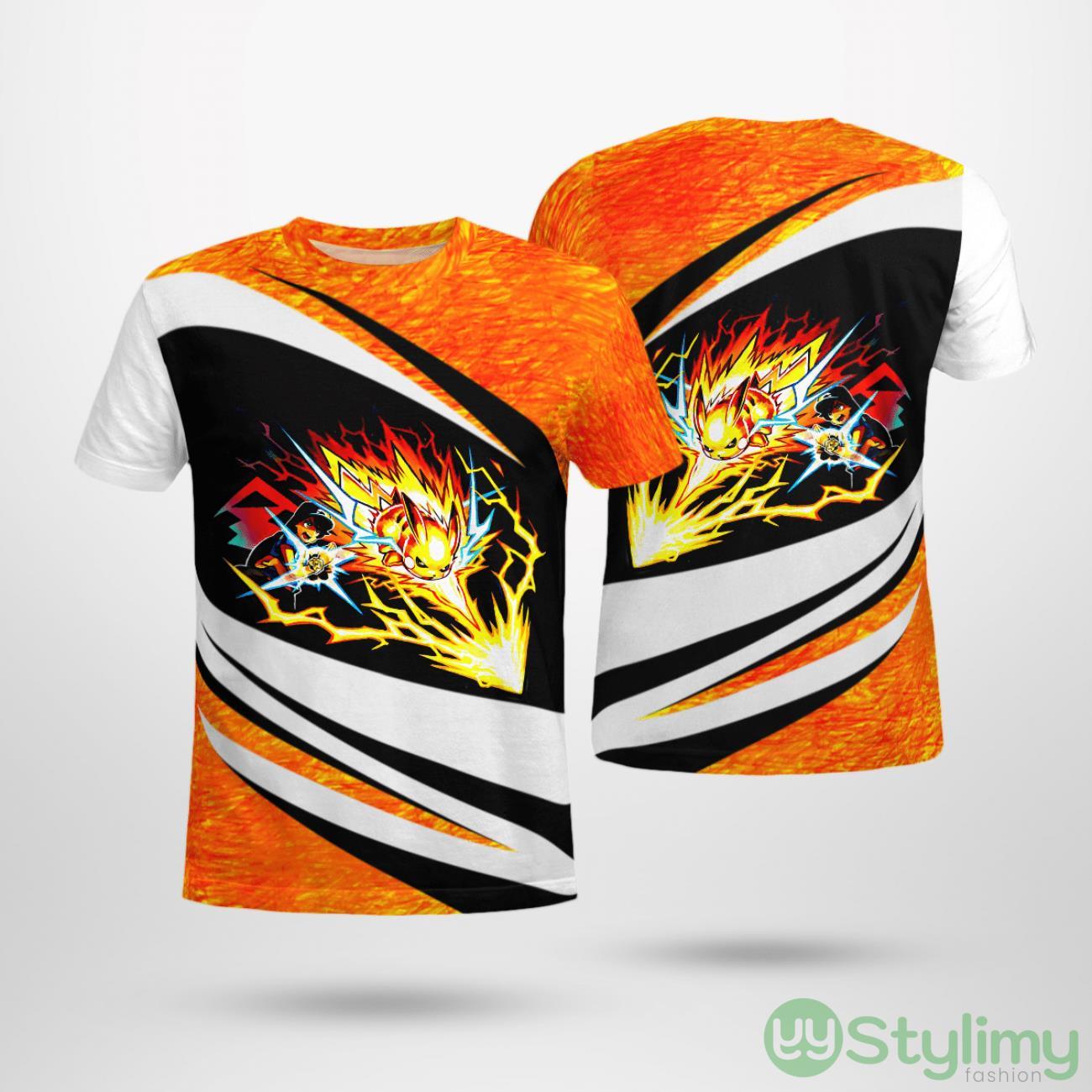 Pokémon Pikachu Electric Shock AOP T-Shirt Unisex For Men And Women 2 Pokémon Pikachu Electric Shock AOP T-Shirt Unisex For Men And Women Product Photo 1