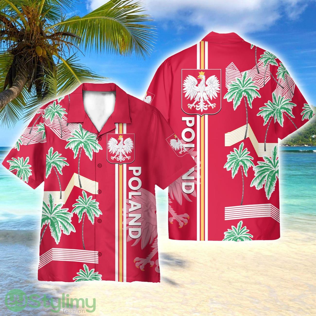 Poland Euro Floral Football 3D Hawaiian Shirt All Over Printed 2 Poland Euro Floral Football 3D Hawaiian Shirt All Over Printed Product Photo 1
