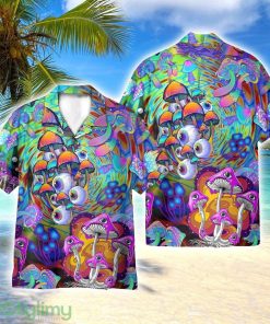 Psychedelic Art Magic Mushroom Trippy Hippie 3D Hawaiian Shirt All Over Printed Product Photo 1