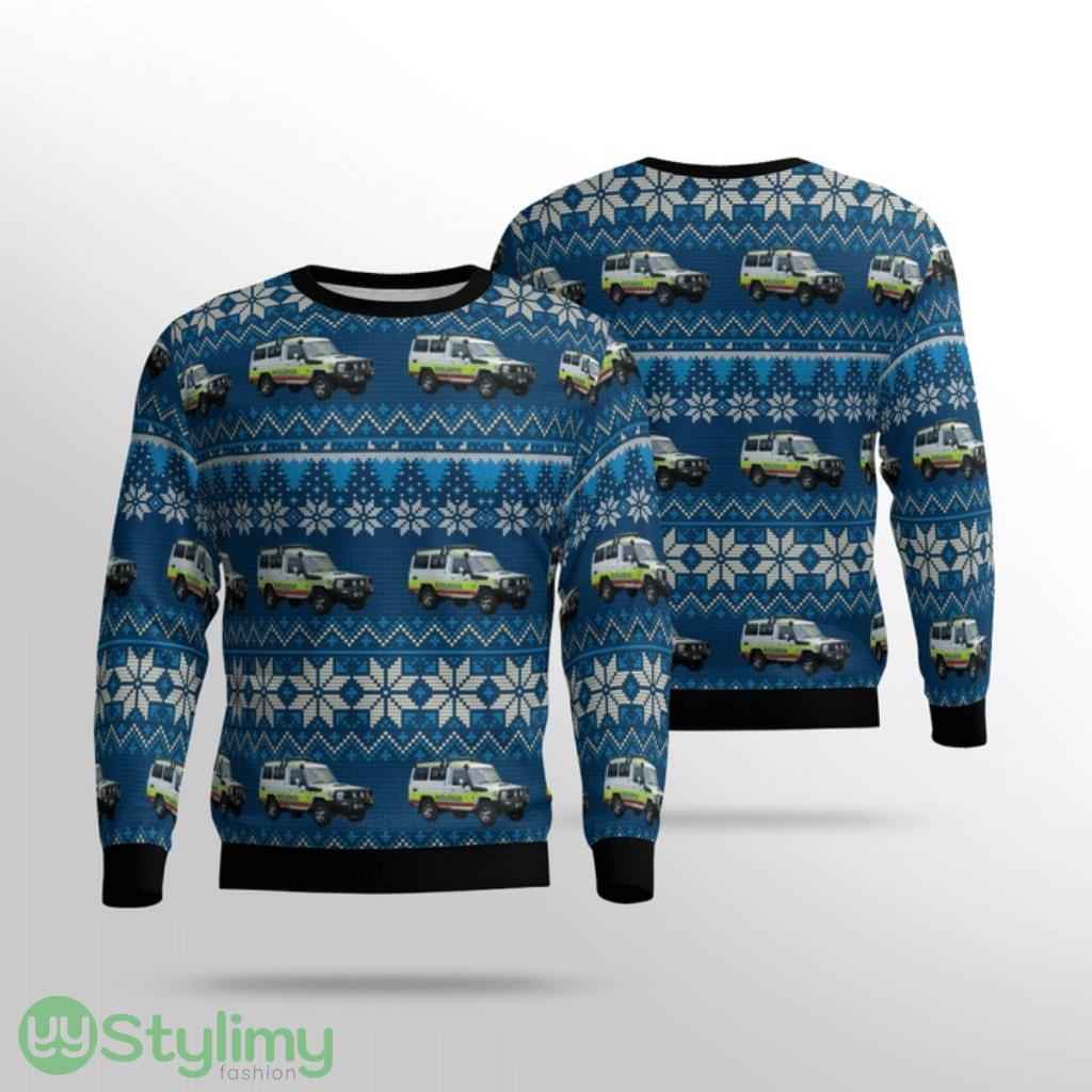 Queensland Ambulance Service Toyota Land Cruiser 3D Ugly Sweater 3 Queensland Ambulance Service Toyota Land Cruiser 3D Ugly Sweater Product Photo 1