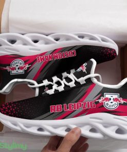 RB Leipzig Logo Custom Name Pattern 3D Max Soul Sneaker Shoes In Black - RB Leipzig Logo Custom Name Pattern 3D Max Soul Sneaker Shoes In Black_1