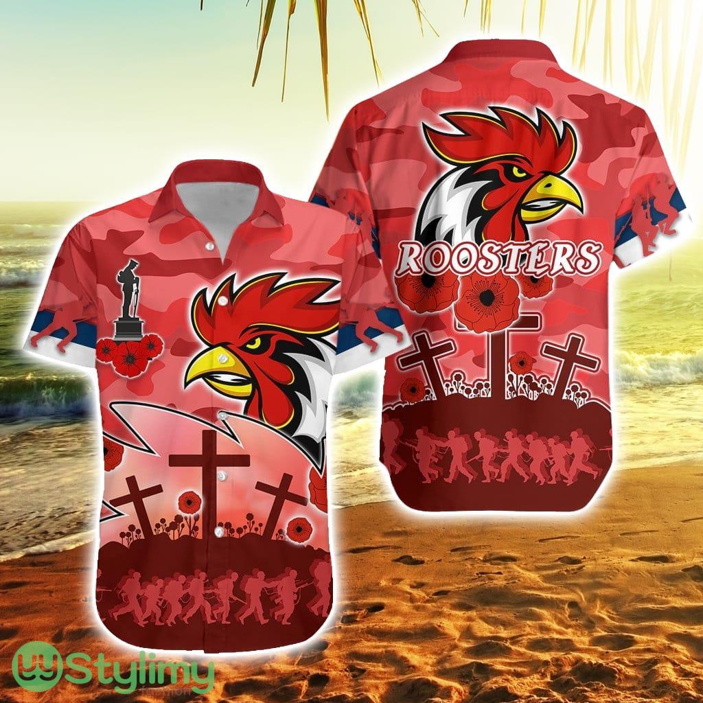 Roosters Anzac Day Military Red Hawaiian Shirt For Men And Women 2 Roosters Anzac Day Military Red Hawaiian Shirt For Men And Women Product Photo 1