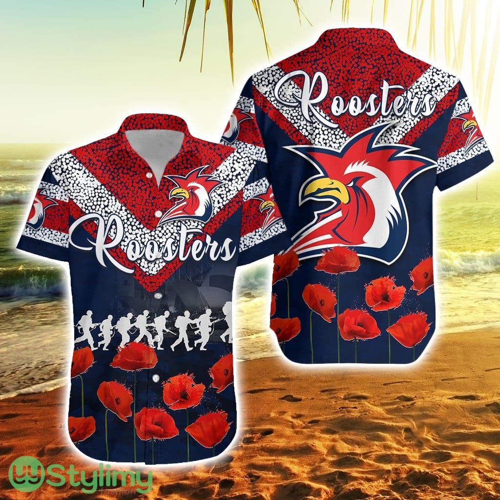 Roosters Anzac Day Style Hawaiian Shirt For Men And Women 2 Roosters Anzac Day Style Hawaiian Shirt For Men And Women Product Photo 1