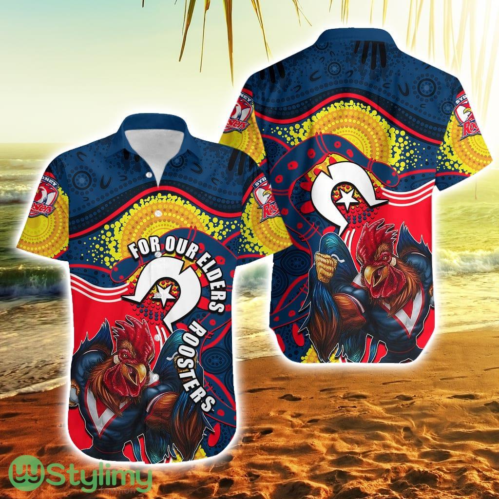 Roosters Mascot Nrl Naidoc Hawaiian Shirt For Men And Women 2 Roosters Mascot Nrl Naidoc Hawaiian Shirt For Men And Women Product Photo 1