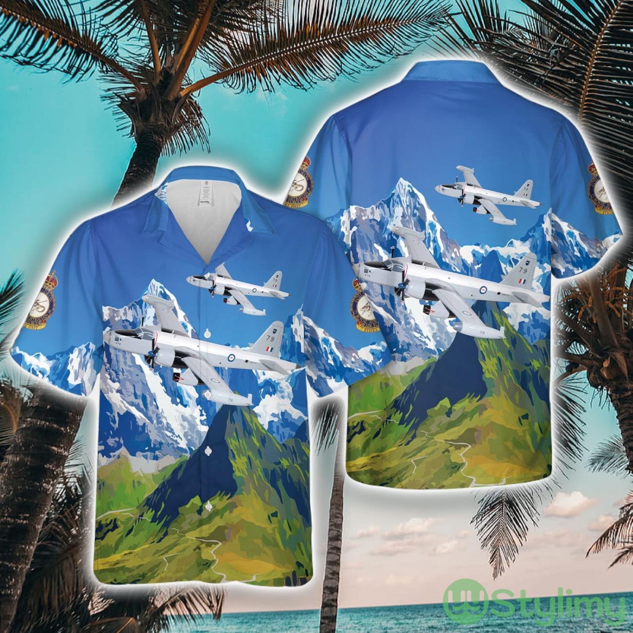 Royal Australian Air Force No. 10 Squadron RAAF Lockheed P2V-7S Neptune Hawaiian Shirt New Style Hawaii Shirt 2 Royal Australian Air Force No. 10 Squadron RAAF Lockheed P2V-7S Neptune Hawaiian Shirt New Style Hawaii Shirt Product Photo 1