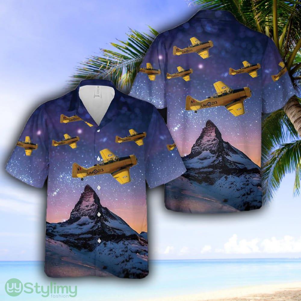 Royal Canadian Air Force North American Harvard Mk. IV Hawaiian Shirt 2 Royal Canadian Air Force North American Harvard Mk. IV Hawaiian Shirt - Royal Canadian Air Force North American Harvard Mk. IV Hawaiian Shirt