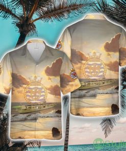 Royal Canadian Navy HMCS Bonaventure Majestic-class aircraft carrier Hawaiian Shirt New Style Hawaii Shirt Product Photo 1