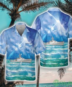 Royal Canadian Navy HMCS Qu'Appelle (DDE 264) Pocket Hawaiian Shirt New Style Hawaii Shirt Product Photo 1