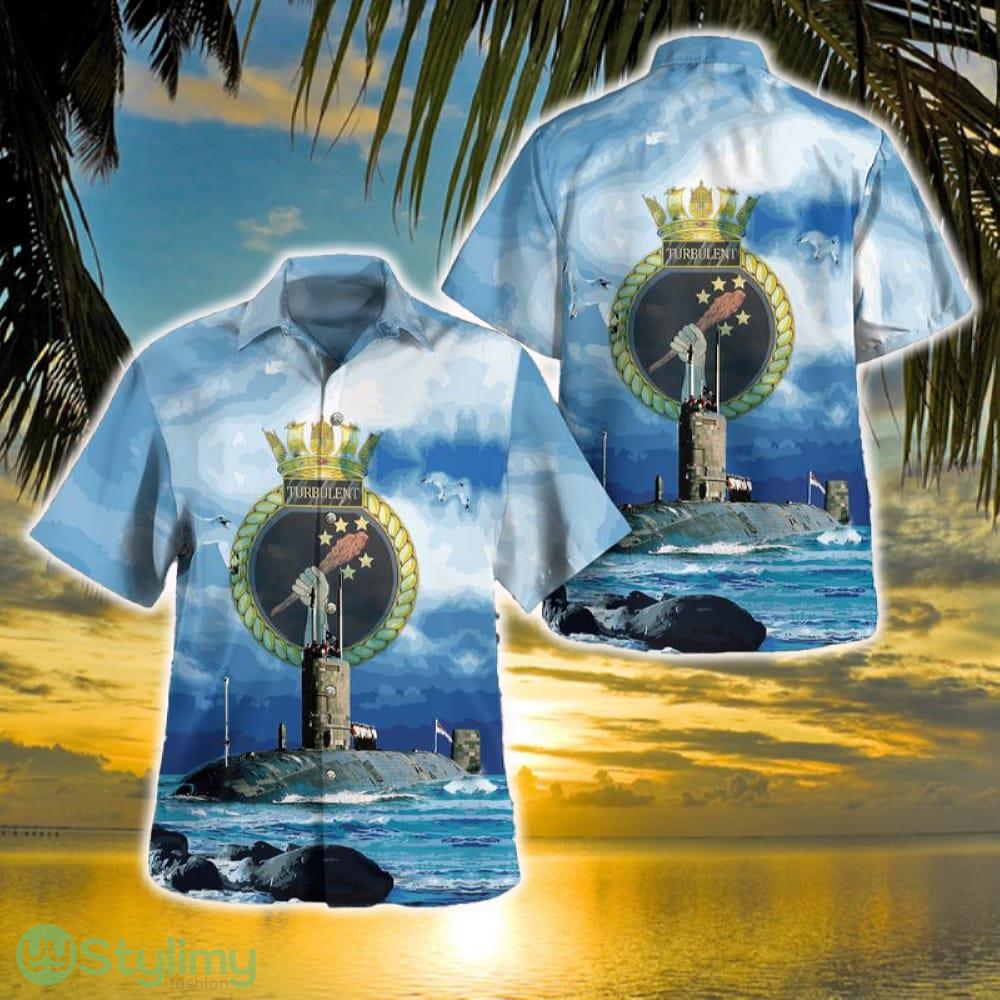 Royal Navy HMS Turbulent (S87) Hawaiian Shirt 2 Royal Navy HMS Turbulent (S87) Hawaiian Shirt - Royal Navy HMS Turbulent (S87) Hawaiian Shirt