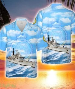 Royal Navy HMS York (D98) Type 42 destroyer Hawaiian Shirt - Royal Navy HMS York (D98) Type 42 destroyer Hawaiian Shirt