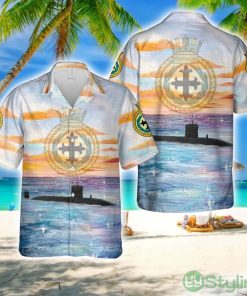 Royal Navy Trafalgar-class submarine HMS Trafalgar (S107) Hawaiian Shirt New Style Hawaii Shirt Product Photo 1