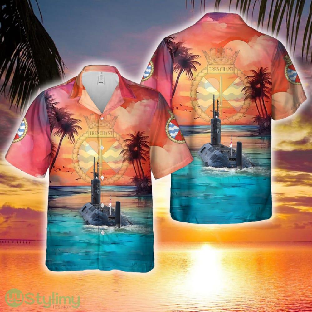 Royal Navy Trafalgar-class submarine HMS Trenchant (S91) Hawaiian Shirt 2 Royal Navy Trafalgar-class submarine HMS Trenchant (S91) Hawaiian Shirt - Royal Navy Trafalgar-class submarine HMS Trenchant (S91) Hawaiian Shirt