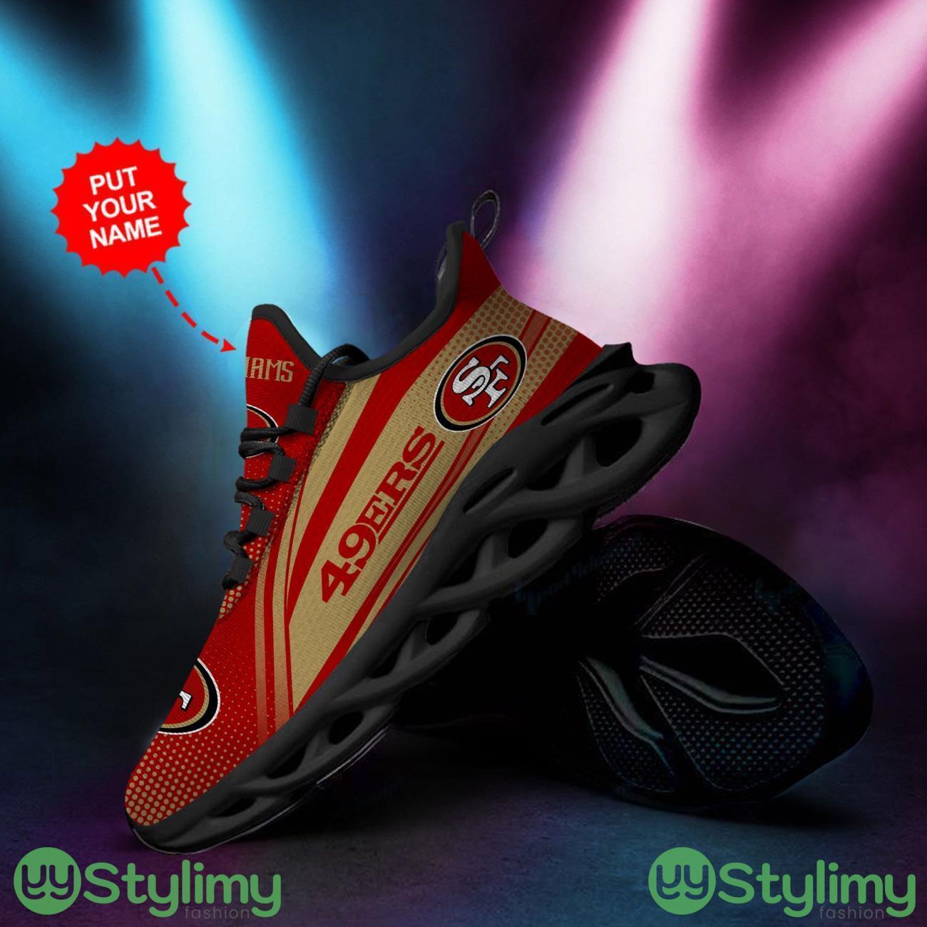 San Francisco 49ers Custom Name Max Soul Sneakers New Trends Sport Shoes For Men Women 3 San Francisco 49ers Custom Name Max Soul Sneakers New Trends Sport Shoes For Men Women Product Photo 3