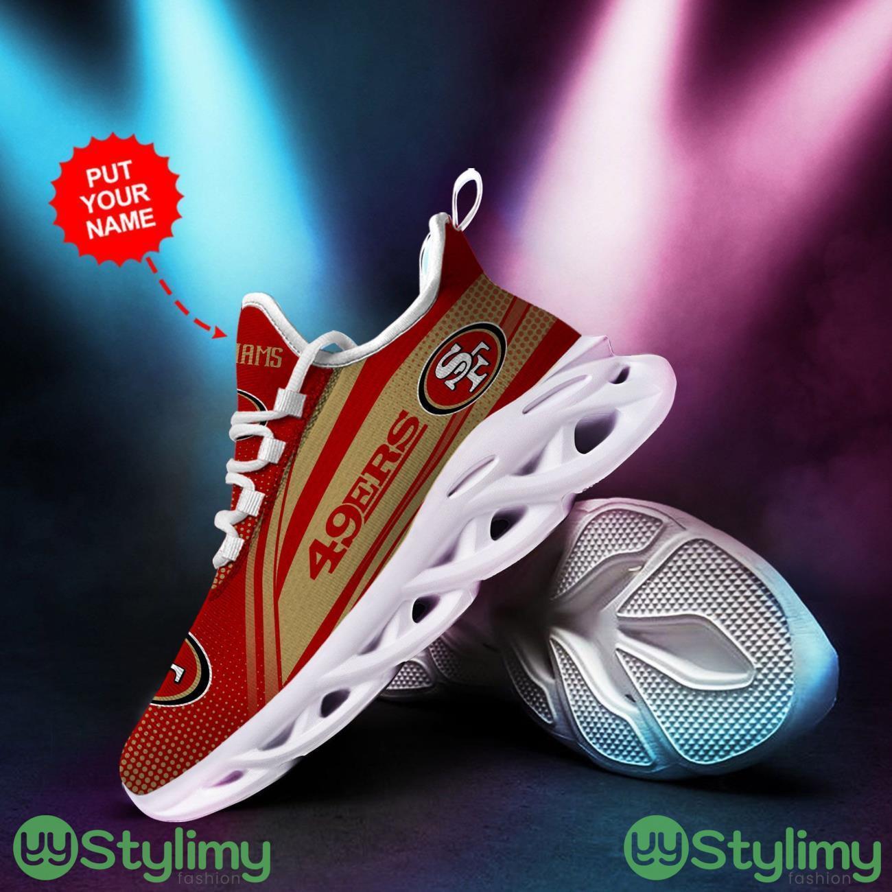 San Francisco 49ers Custom Name Max Soul Sneakers New Trends Sport Shoes For Men Women 4 San Francisco 49ers Custom Name Max Soul Sneakers New Trends Sport Shoes For Men Women Product Photo 4