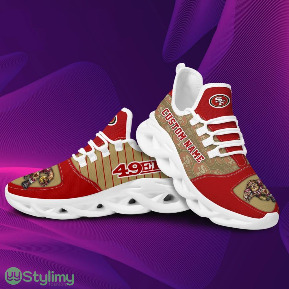 San Francisco 49ers Logo Custom Name Pattern 3D Max Soul Sneaker Shoes In Brown And Red 2 San Francisco 49ers Logo Custom Name Pattern 3D Max Soul Sneaker Shoes In Brown And Red - San Francisco 49ers Logo Custom Name Pattern 3D Max Soul Sneaker Shoes In Brown And Red_2