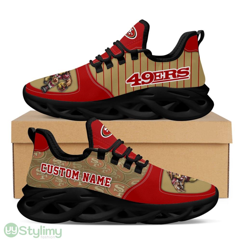 San Francisco 49ers Logo Custom Name Pattern 3D Max Soul Sneaker Shoes In Brown And Red 4 San Francisco 49ers Logo Custom Name Pattern 3D Max Soul Sneaker Shoes In Brown And Red - San Francisco 49ers Logo Custom Name Pattern 3D Max Soul Sneaker Shoes In Brown And Red_4