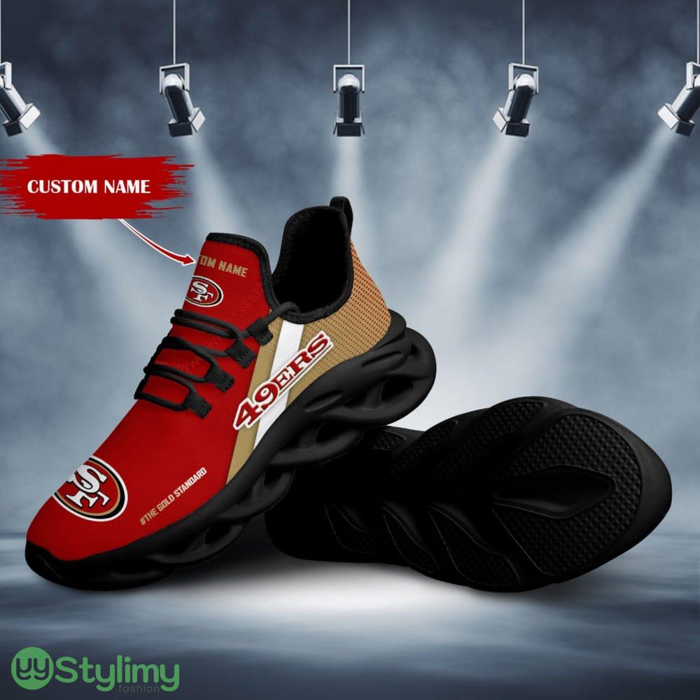 San Francisco 49ers Logo Pattern Custom Name 3D Max Soul Sneaker Shoes In Red Yellow 2 San Francisco 49ers Logo Pattern Custom Name 3D Max Soul Sneaker Shoes In Red Yellow - San Francisco 49ers Logo Pattern Custom Name 3D Max Soul Sneaker Shoes In Red Yellow_2