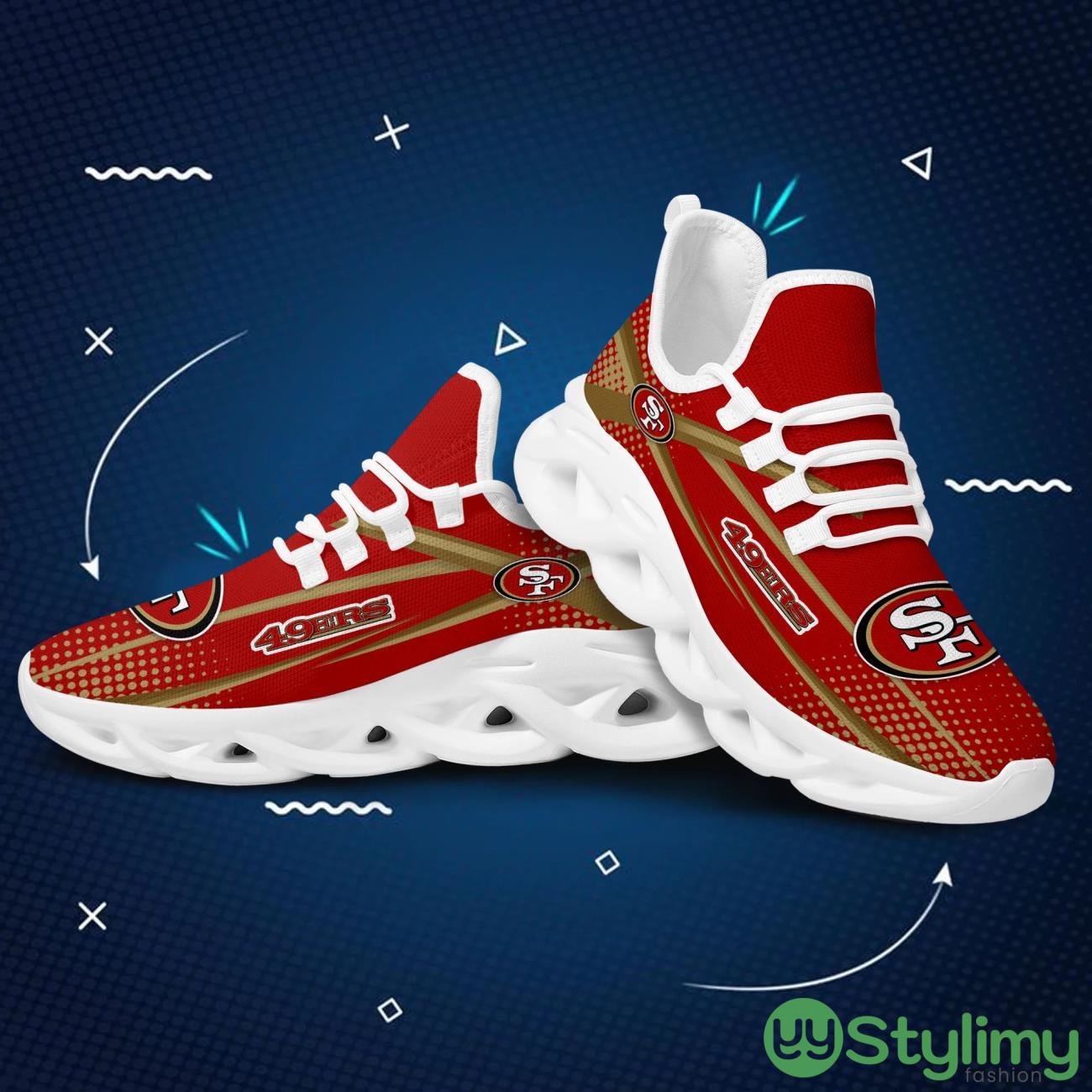 San Francisco 49ersFootball Team Symbol Geometric Sporty Max Soul Sneakers Shoes Footwear 3 San Francisco 49ersFootball Team Symbol Geometric Sporty Max Soul Sneakers Shoes Footwear Product Photo 3