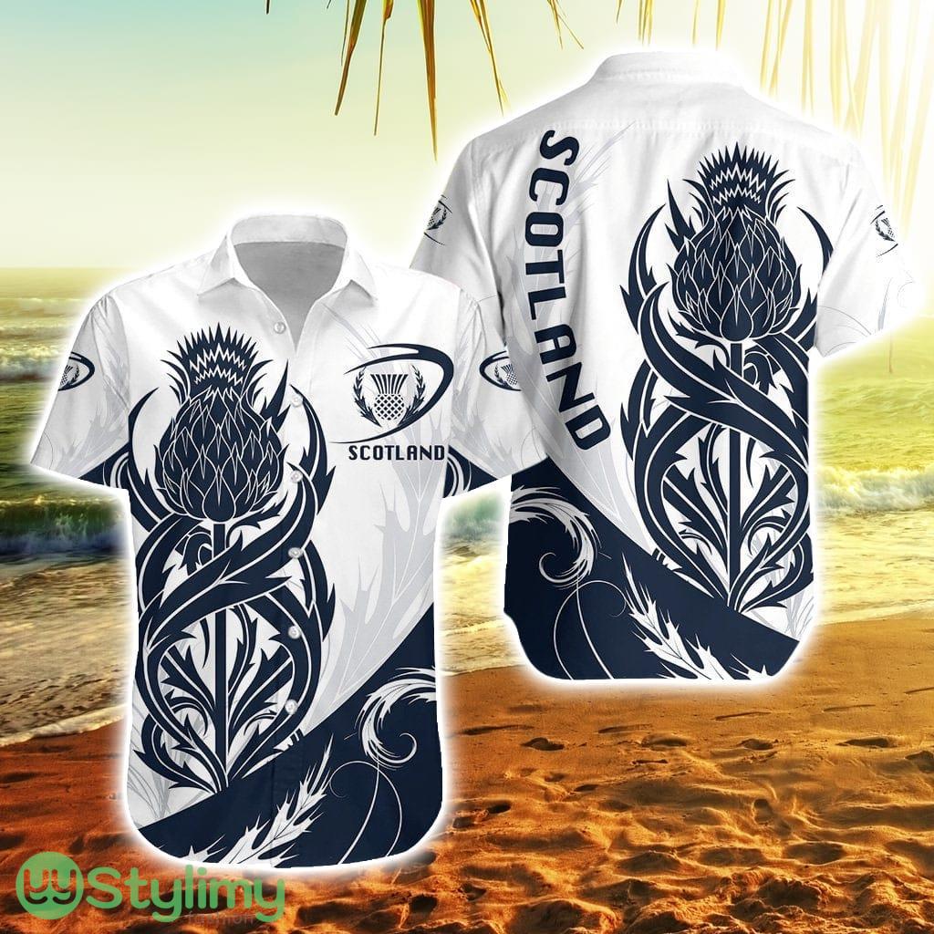 Scottish Rugby Thistle Vibes White Hawaiian Shirt For Men And Women 2 Scottish Rugby Thistle Vibes White Hawaiian Shirt For Men And Women Product Photo 1
