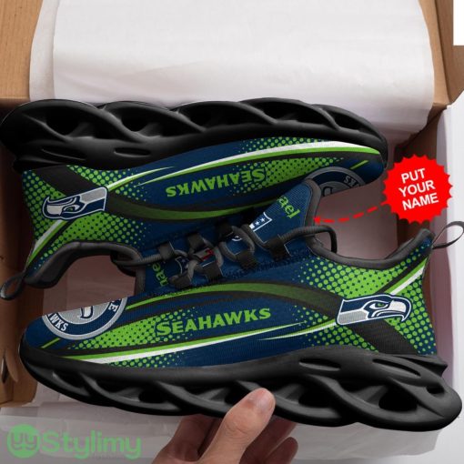 Seattle Seahawks Custom Max Soul Sneakers Running Sports Shoes Personalized Name