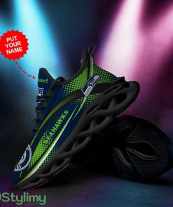 Seattle Seahawks Custom Max Soul Sneakers Running Sports Shoes Personalized Name Product Photo 1