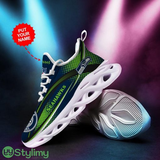 Seattle Seahawks Custom Max Soul Sneakers Running Sports Shoes Personalized Name