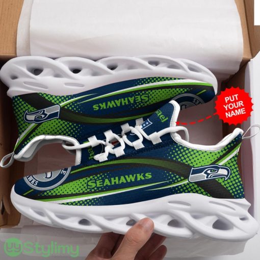 Seattle Seahawks Custom Max Soul Sneakers Running Sports Shoes Personalized Name