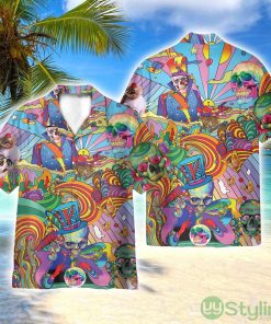 Skull Colorful Printed Casual Abstract Hippie 3D Printed Beach Shirt Men Women Hawaiian Shirt Product Photo 1