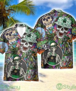 Skull Hippie Short Sleeve Shirts 3D Hawaiian Shirt All Over Printed Product Photo 1