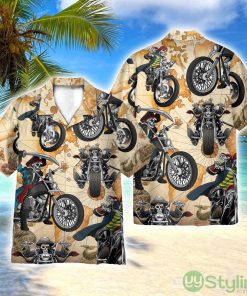Skull Motorcycle 3D Printed Beach Shirt Men Women Hawaiian Shirt Product Photo 1
