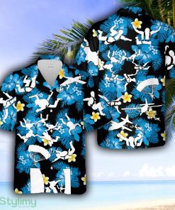 Sky Divers silhouette Hawaiian Shirt - Sky Divers silhouette Hawaiian Shirt