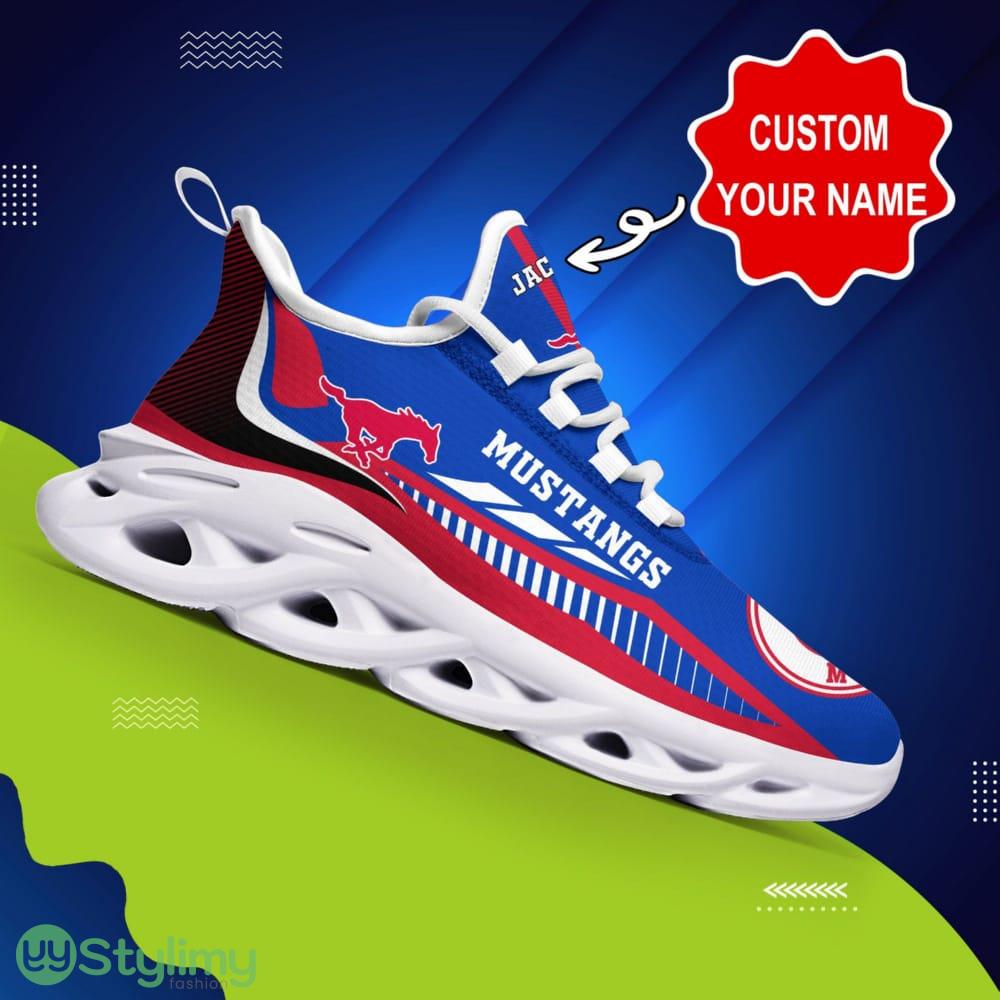 SMU Mustangs Logo Stripe Line Pattern Custom Name 3D Max Soul Sneaker Shoes 3 SMU Mustangs Logo Stripe Line Pattern Custom Name 3D Max Soul Sneaker Shoes - SMU Mustangs Logo Stripe Line Pattern Custom Name 3D Max Soul Sneaker Shoes_3