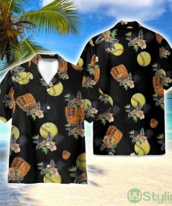 Softball Tropical 3D Printed Beach Shirt Men Women Hawaiian Shirt Product Photo 1
