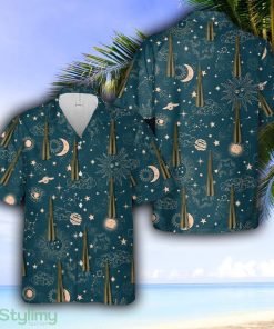 Soviet Missile R7 ICBM Ship Rocket Hawaiian Shirt - Soviet Missile R7 ICBM Ship Rocket Hawaiian Shirt