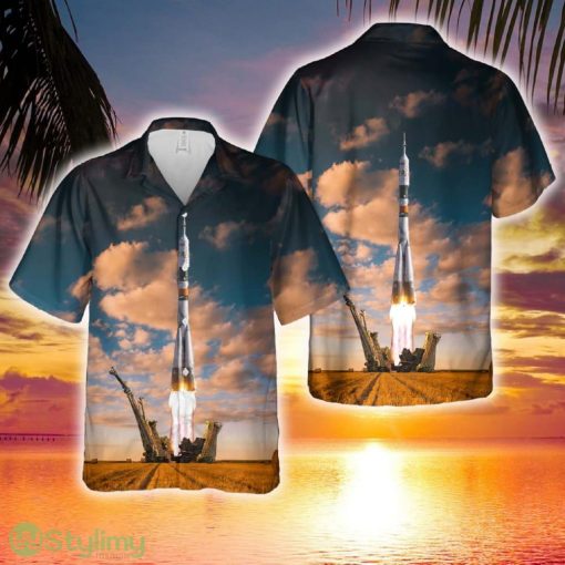 Soyuz-FG rocket launches from Gagarin’s Start Hawaiian Shirt
