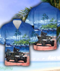 Spanish Marine Humvee Browning M-2 Hawaiian Shirt - Spanish Marine Humvee Browning M-2 Hawaiian Shirt