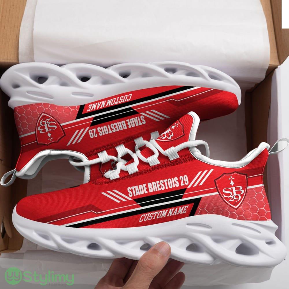 Stade Brestois 29 Logo Beehive Pattern Custom Name 3D Max Soul Sneaker Shoes 3 Stade Brestois 29 Logo Beehive Pattern Custom Name 3D Max Soul Sneaker Shoes - Stade Brestois 29 Logo Beehive Pattern Custom Name 3D Max Soul Sneaker Shoes_3
