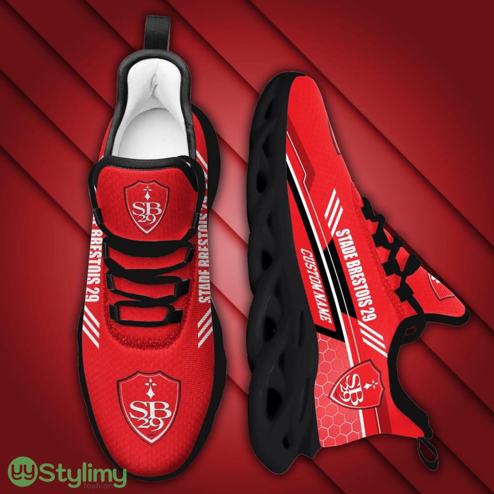 Stade Brestois 29 Logo Beehive Pattern Custom Name 3D Max Soul Sneaker Shoes 4 Stade Brestois 29 Logo Beehive Pattern Custom Name 3D Max Soul Sneaker Shoes - Stade Brestois 29 Logo Beehive Pattern Custom Name 3D Max Soul Sneaker Shoes_4