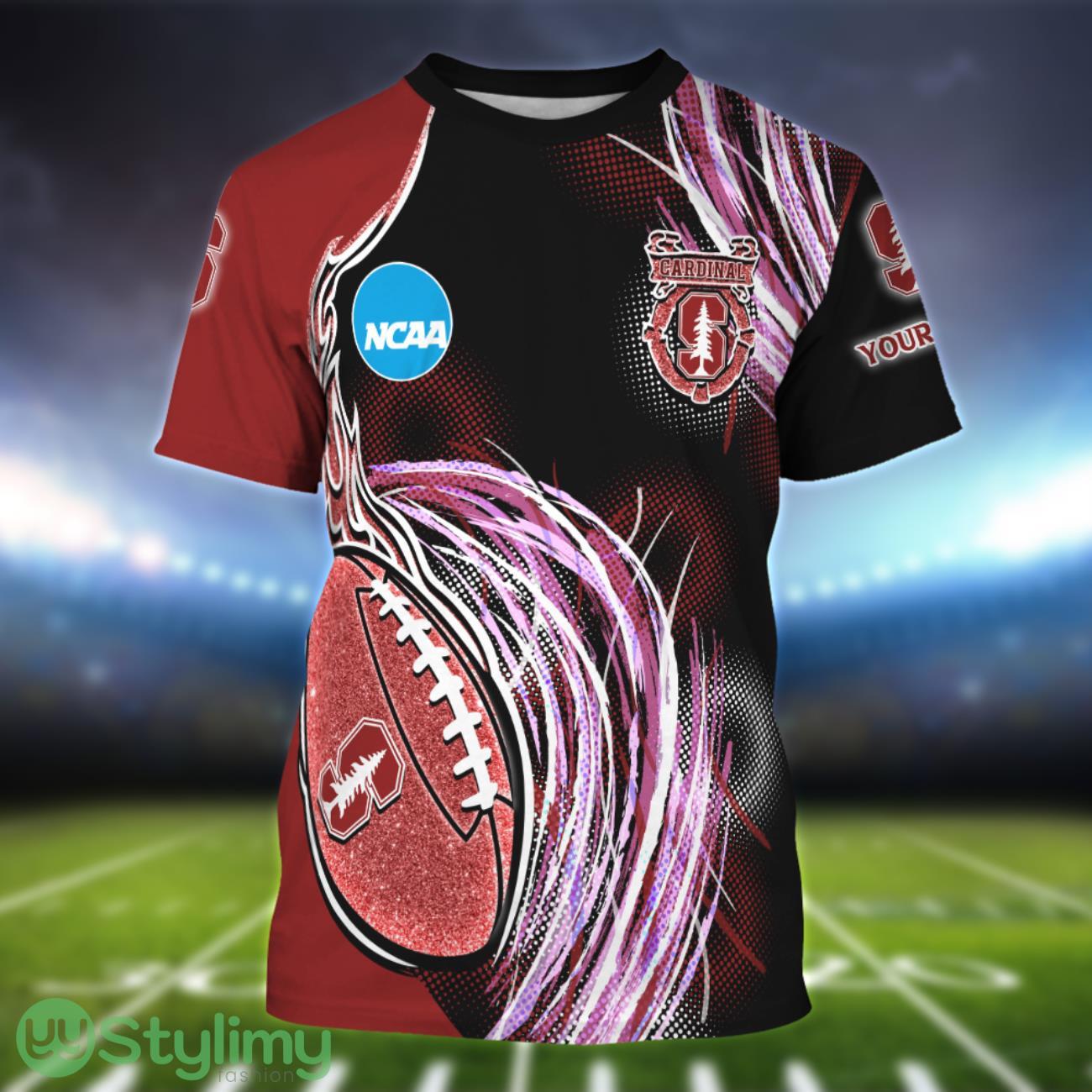 Stanford Cardinal Personalized Name Sport 3D T-Shirt 2 Stanford Cardinal Personalized Name Sport 3D T-Shirt Product Photo 1