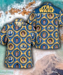 Star Wars Stained Glass Rebel Coin Pacific AOP Hawaiian Shirt And Short Combo For Summer - SW Stained Glass Rebel Coin Hawaii Shirt_1