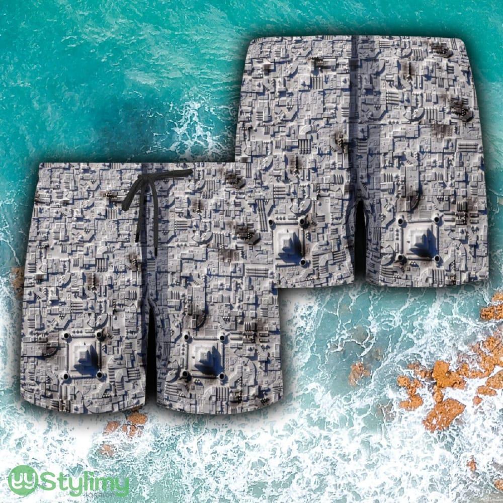 Star Wars Surface of Death Star Tropic Brand New Aloha Hawaiian Shirt And Short Combo For Men And Women 2 Star Wars Surface of Death Star Tropic Brand New Aloha Hawaiian Shirt And Short Combo For Men And Women - SW Surface of Death Star Hawaiian Shirt_3