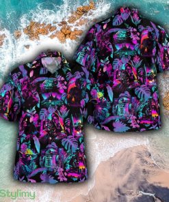 Star Wars Synthwave Colorful AOP Hawaiian Shirt And Short Combo Gift For Fans - Star Wars Synthwave Hawaiian Shirt_1
