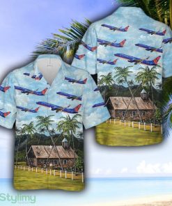 Sun Country Airlines Boeing 737-85P Hawaiian Shirt - Sun Country Airlines Boeing 737-85P Hawaiian Shirt