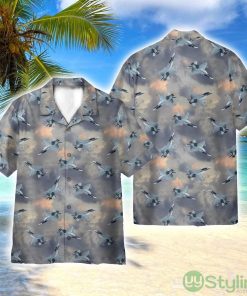 Super Hornet Aircraft Sky 3D Printed Beach Shirt Men Women Hawaiian Shirt Product Photo 1