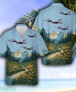 Swedish Air Force Saab 39 Gripen NG Demo Hawaiian Shirt - Swedish Air Force Saab 39 Gripen NG Demo Hawaiian Shirt