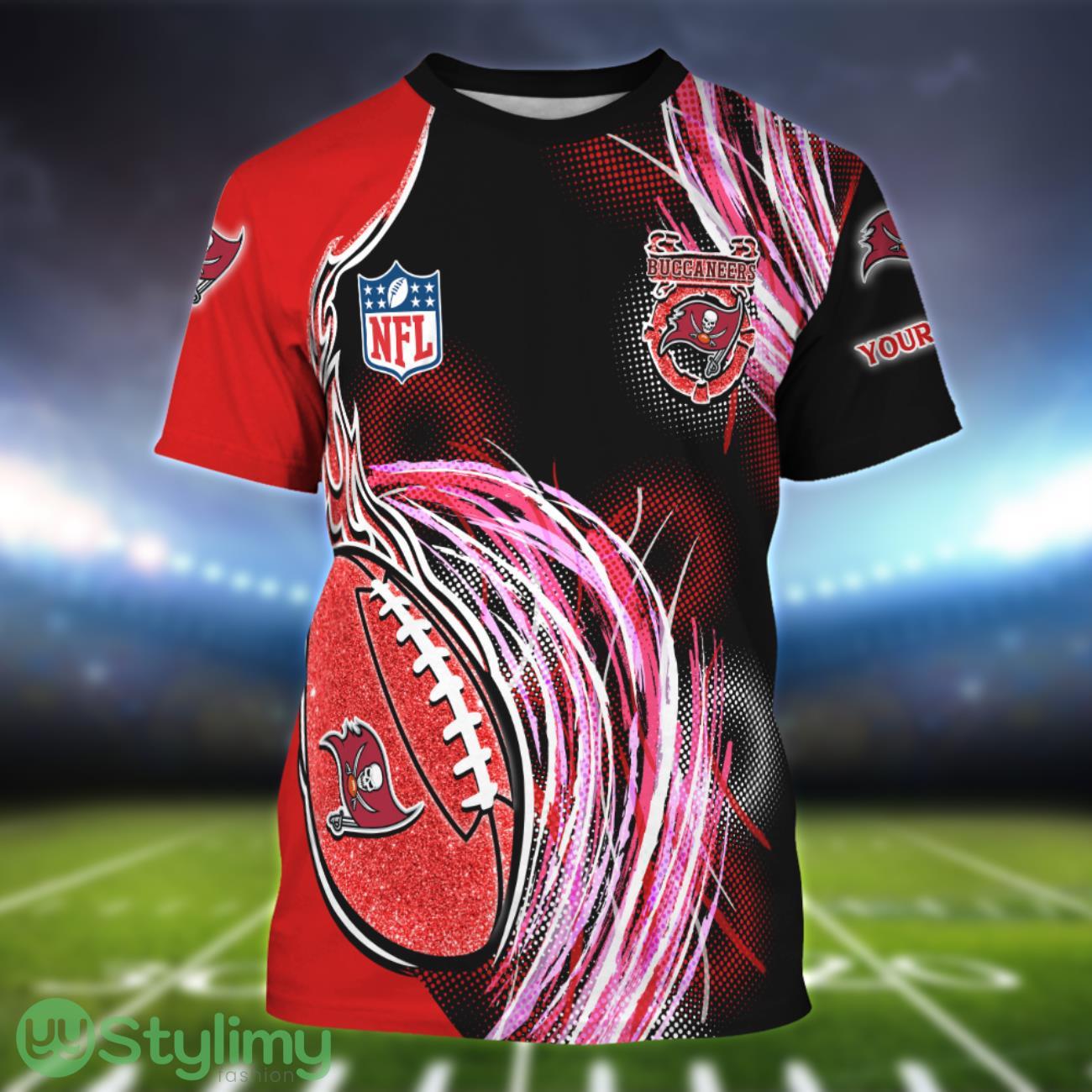 Tampa Bay Buccaneers Personalized Name Sport 3D T-Shirt 2 Tampa Bay Buccaneers Personalized Name Sport 3D T-Shirt Product Photo 1