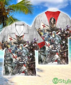 Templar Knight Squad 3D Printed Beach Shirt Men Women Hawaiian Shirt Product Photo 1